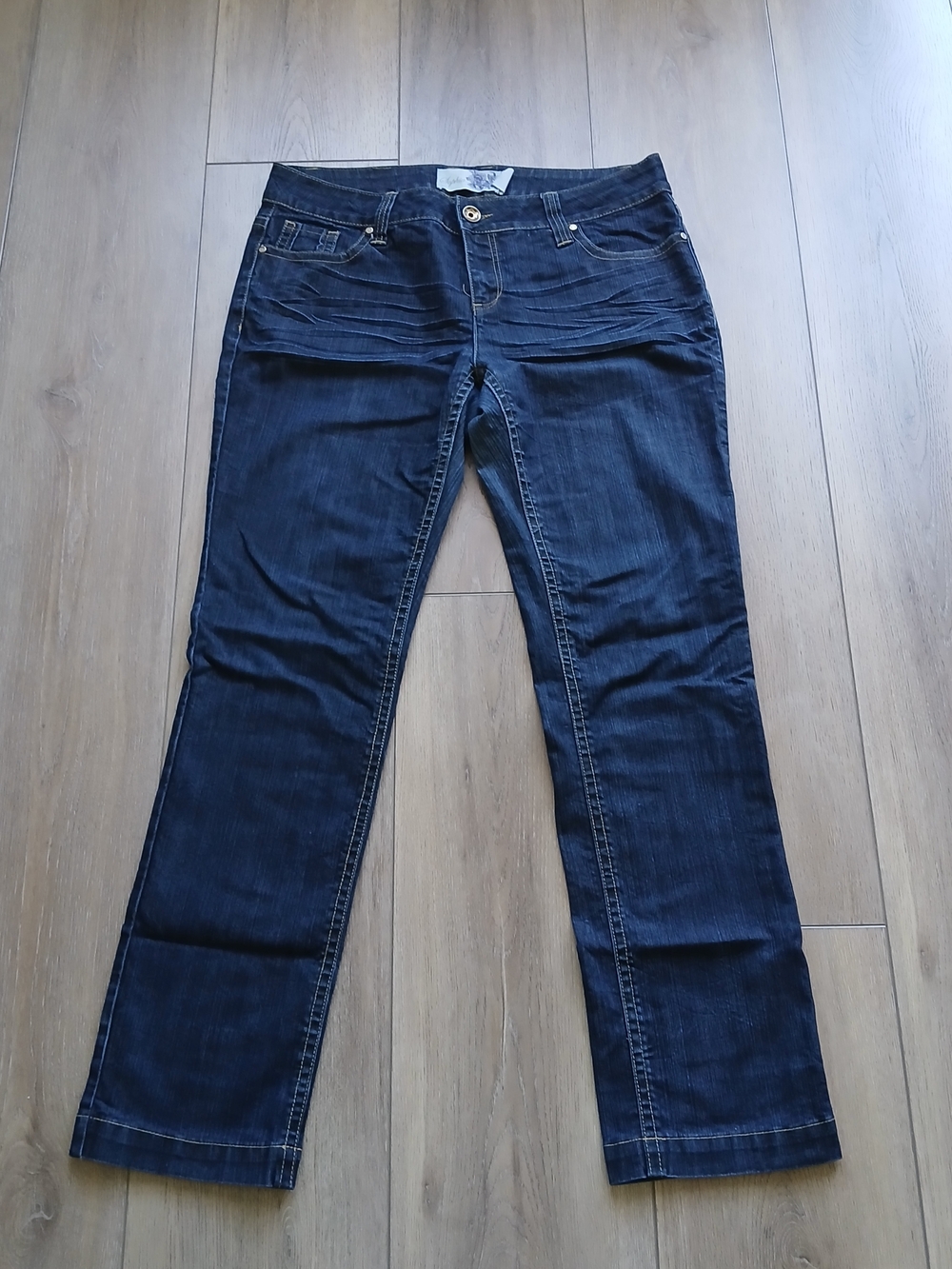 Sophia Blue Bootcut Jeans Womens Size 33 Stretch Denim Mid Rise Dark Wash